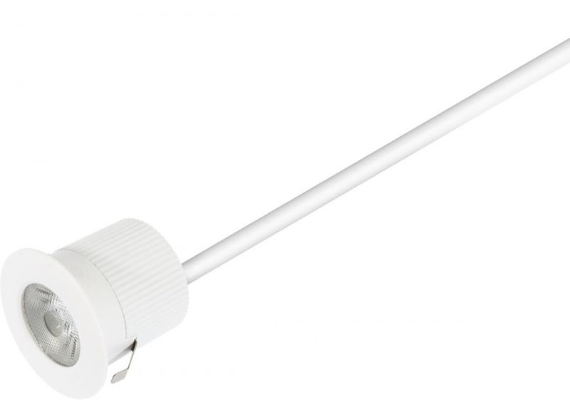 Mini-D 230V 3000K 1W 20D IP44. Miniatyrdownlight