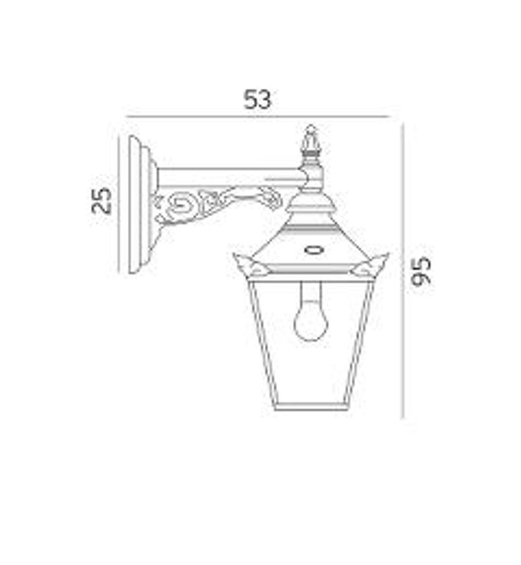 Norlys Chelsea 964 Big vegglampe E27 Kobber