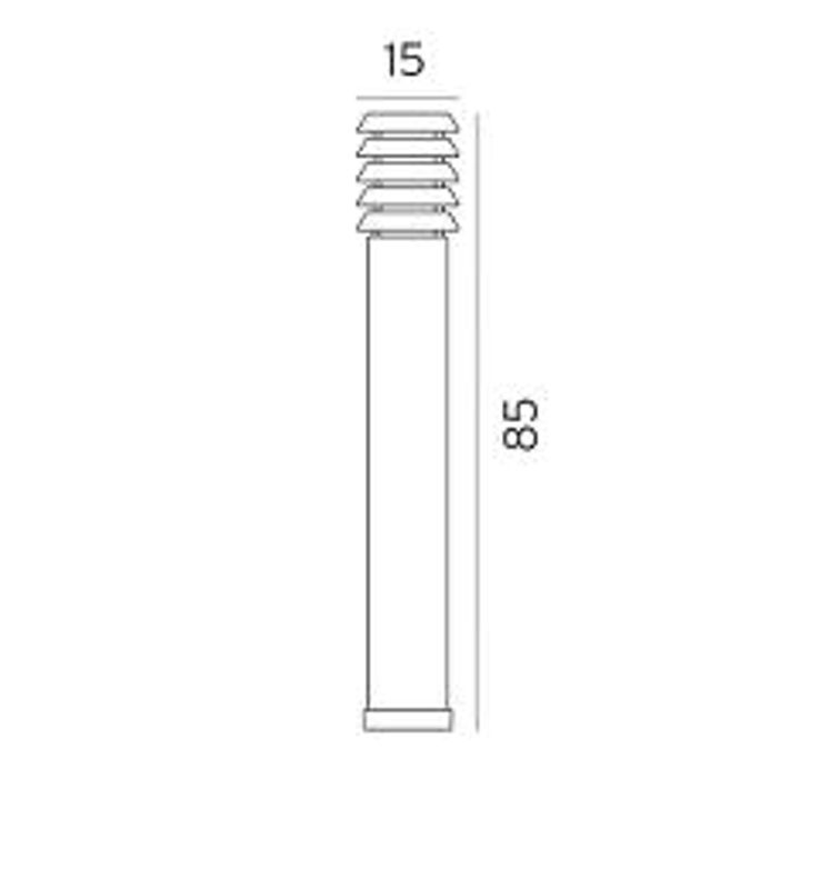 Norlys Scandinavian Wood Alta 1440 E27 85cm Galvanisert