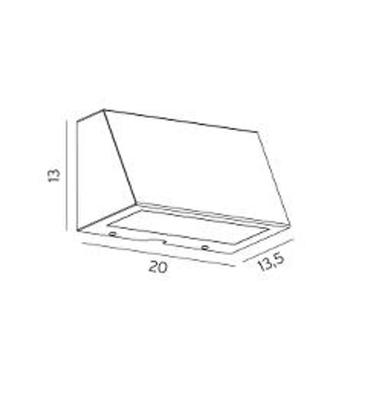 Norlys Ski 1392 Veggarmatur 5,2W LED Sort
