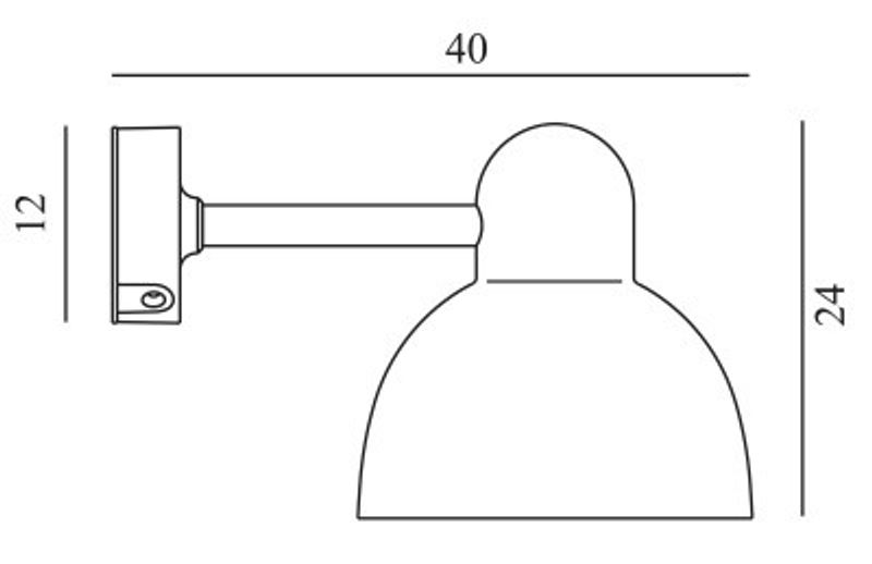 Norlys Koster 725 Vegglampe 11,3W LED m/rett arm Grafitt