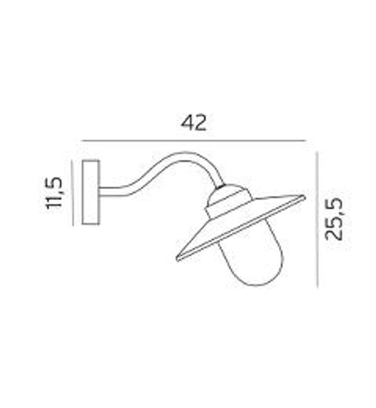 Norlys Karlstad 230 Vegglampe E27  SORT