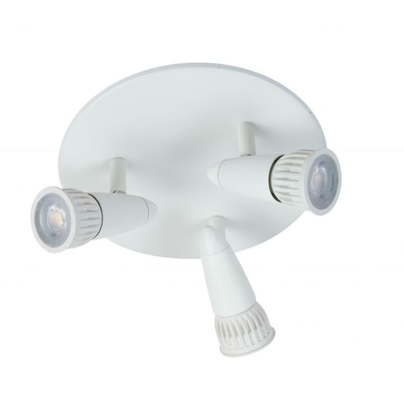 R-Line Takspott BRIS Rund 3X6W Warmdim Matt Hvit 230V IP20