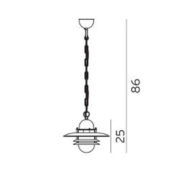 Norlys Oslo 240A/B Taklampe E27 Sort
