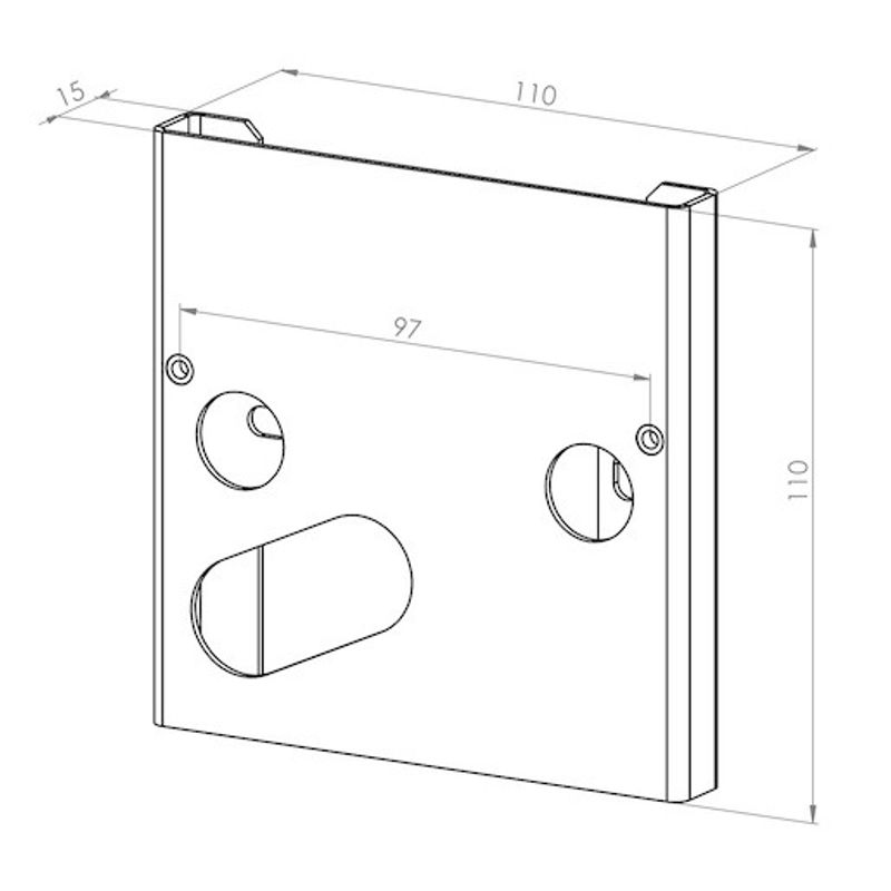 Norlys Distanseplate 157 Aluminium