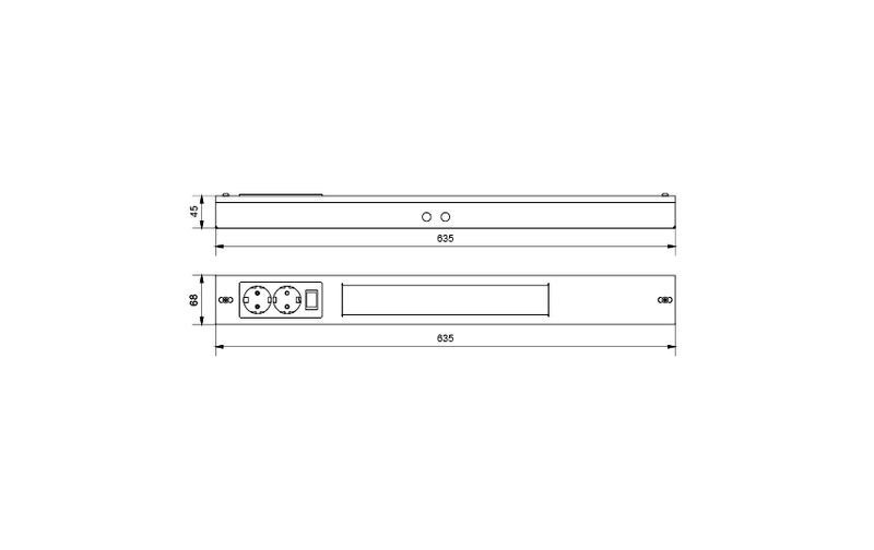 Sg Namsen 600 Hvit m/ 2 x kontakt 940lm 3000K Ra>80 Faseavsni