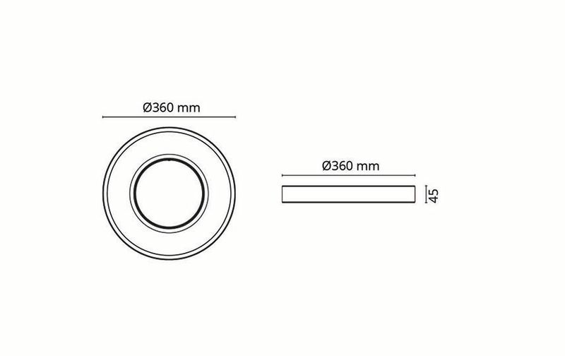 Sg Circulus Sort 1345lm 3000K Ra>80 Faseavsnitt