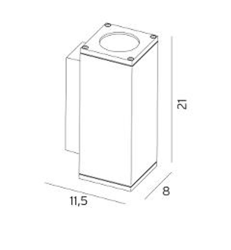  Norlys Sandvik 1731 Veggarmatur Opp/Ned 2x3,9W LED GU10 Grafitt
