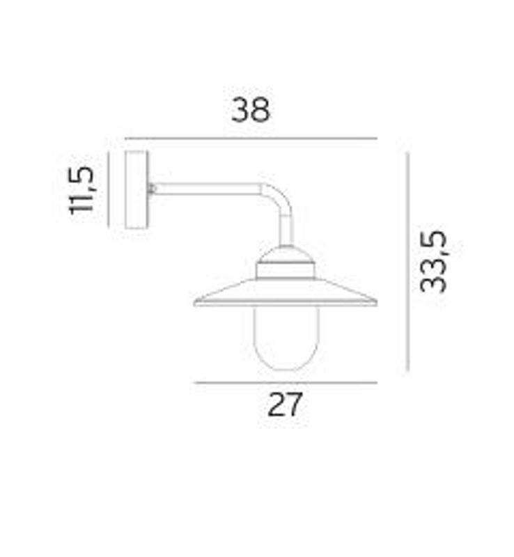 Norlys Vansbro 1920 Vegglampe E27 Sort