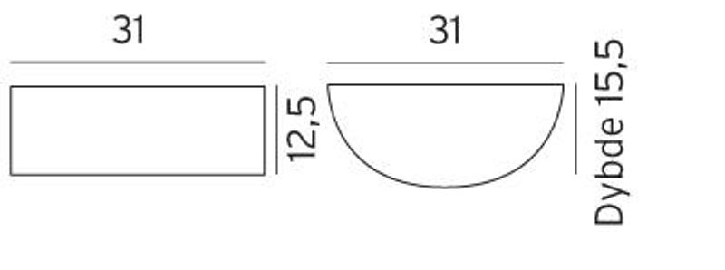 Norlys Vasa 127 hvit 12W LED IP55 KL I