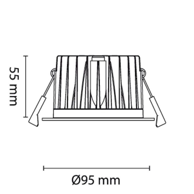 JUNO SOFT COB+ 10W innfelt, dimbar, Matt Hvit