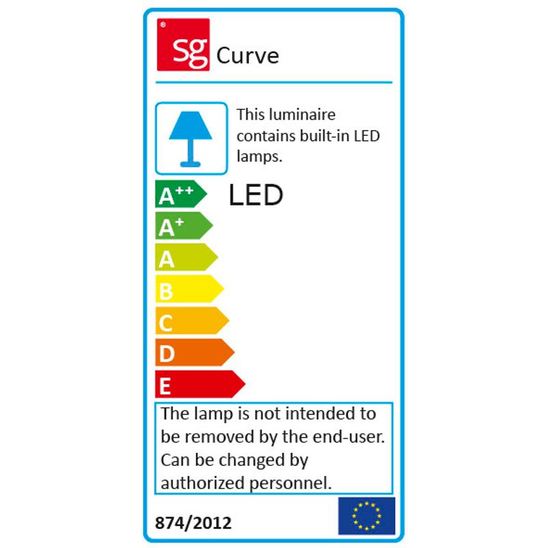 Sg CURVE grafitt 10W LED 2700K 