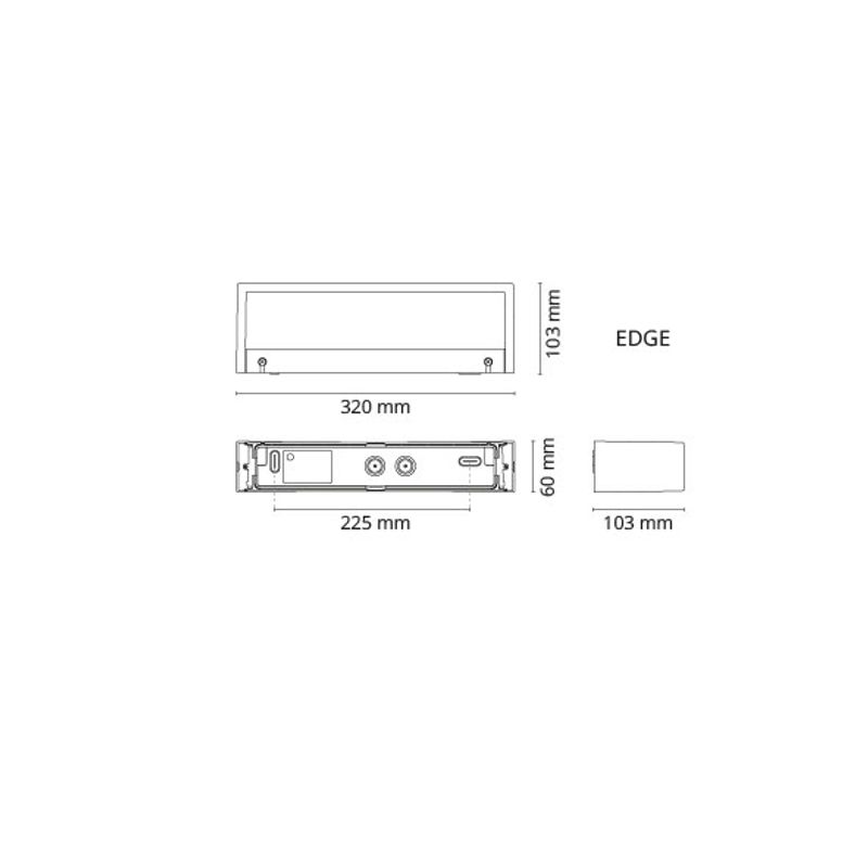 Sg EDGE sort 10W LED 3000K