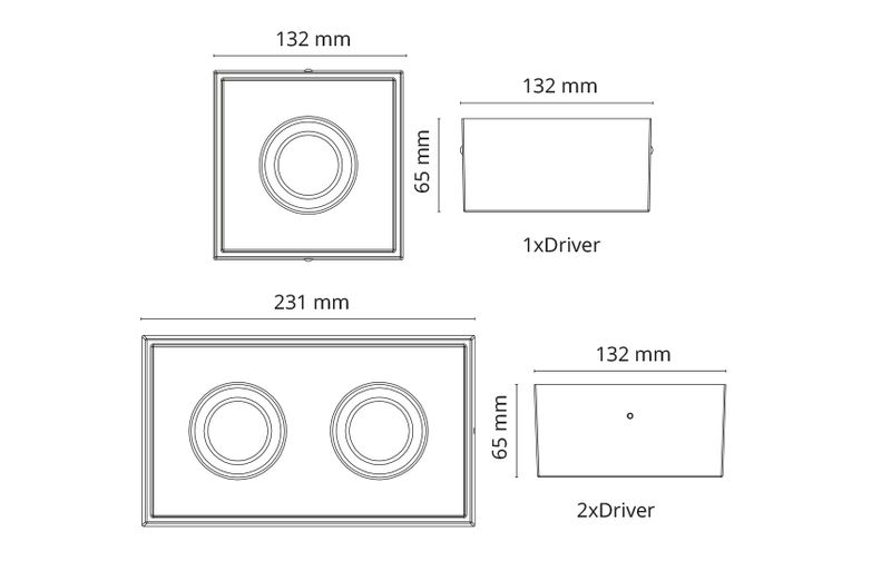 Sg Cube Lux 2x7W LED 2700K Ra 98 Sort