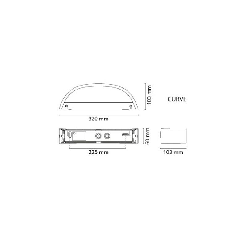 Sg CURVE matt-hvit 10W LED 2700K