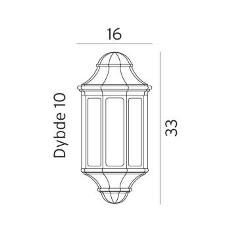 Norlys Genova Mini 175 Vegglampe E27 Hvit