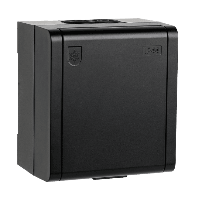 Hovedbilde Sg Stikk påvegg Sort IP44 ...