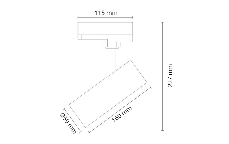 Sg Tube Mini 3-Tenning Hvit 900lm 3000K Ra 98 DALI