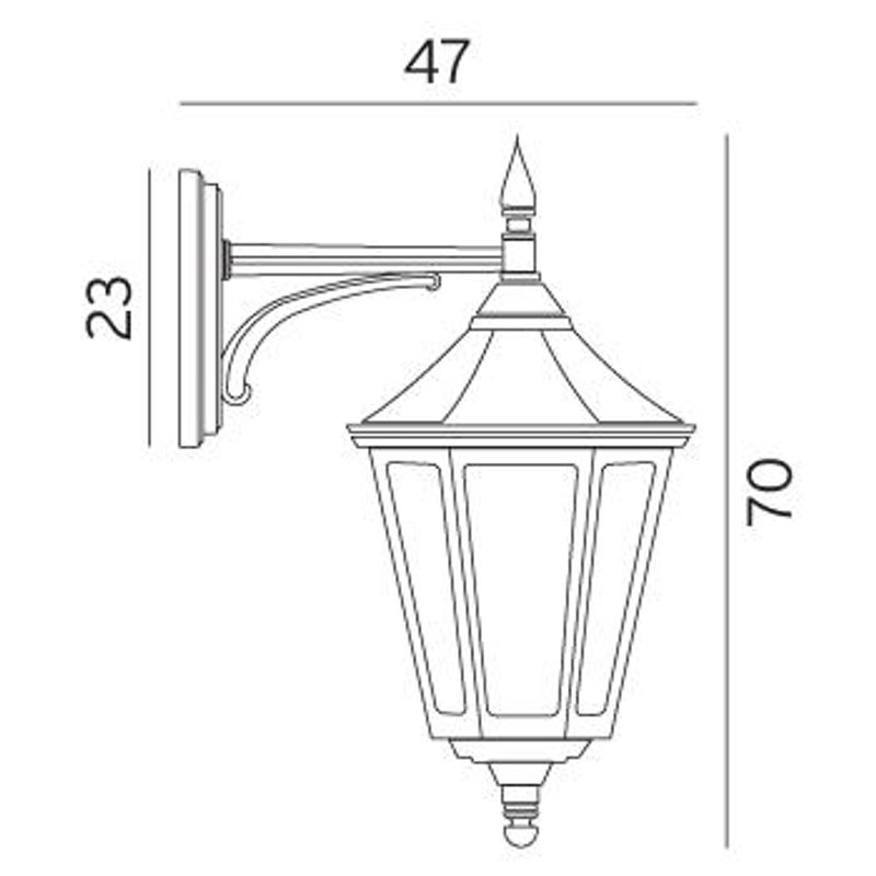 Norlys Modena 381 Big Vegglampe E27 Hvit