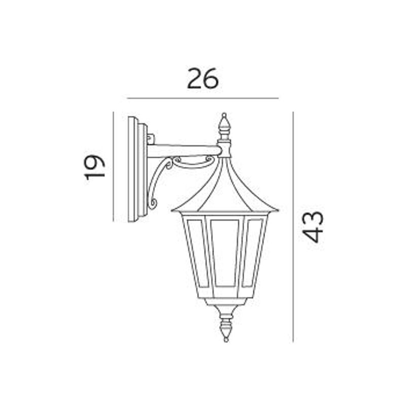 Norlys Rimini 2591 Vegglampe E27 Hvit
